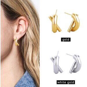 14K Gold Dipped Post Earrings